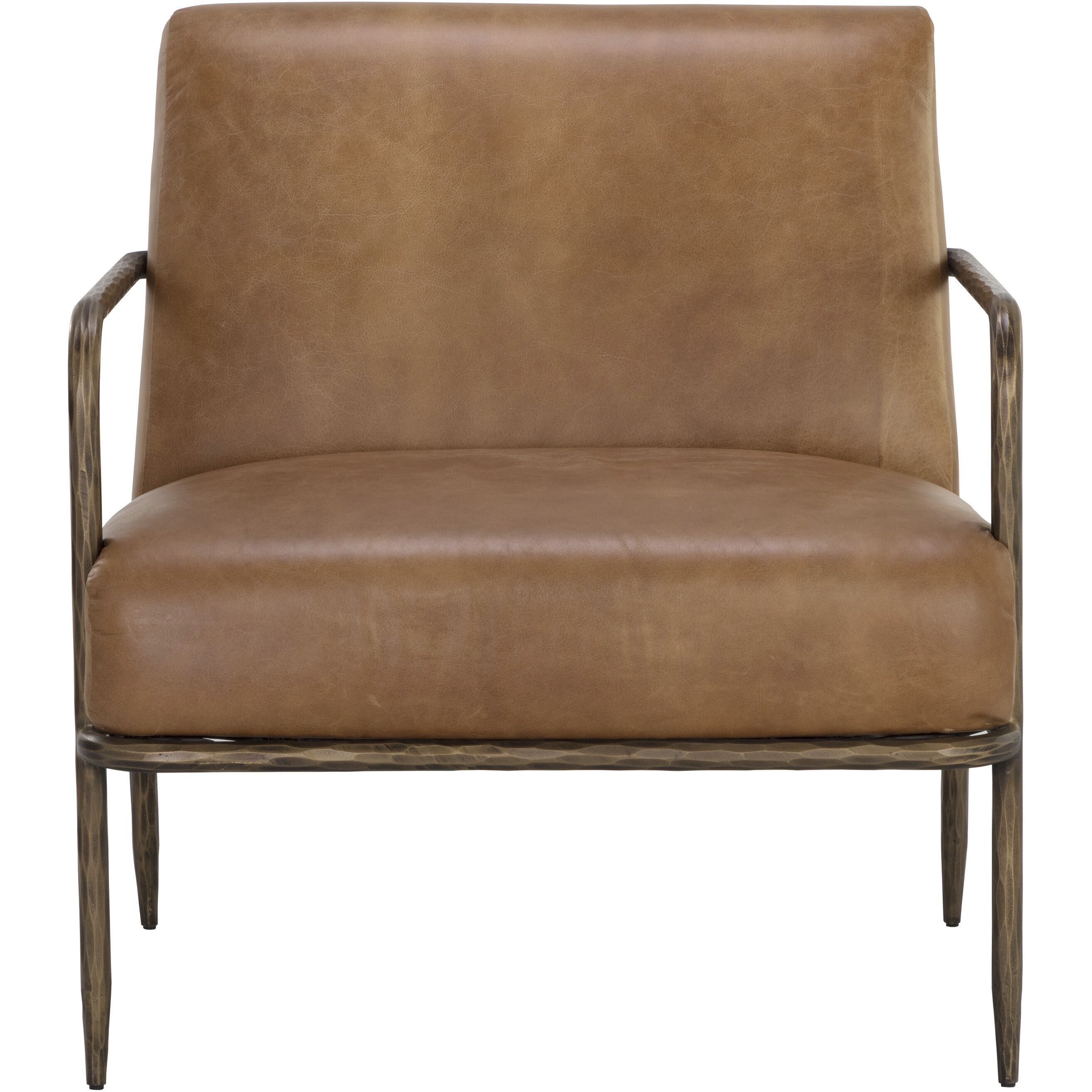 Lathan Tan Leather Lounge Chair